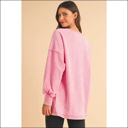 Orchid Petal Oversized Sweatshirt: so Comfy Youll Never Leave the Couch 🌸 - Sweatshirts & Hoodies on Sale Worldwide Shipping
