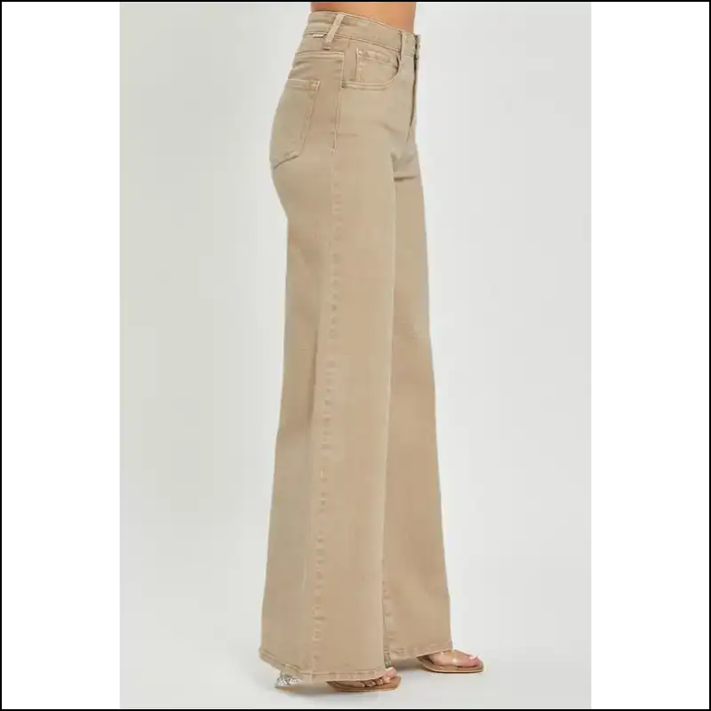Own your Curves with Risen’s Tummy Control High Rise Wide Leg Magic! 🌟✨ - Jeans on Sale Worldwide Shipping