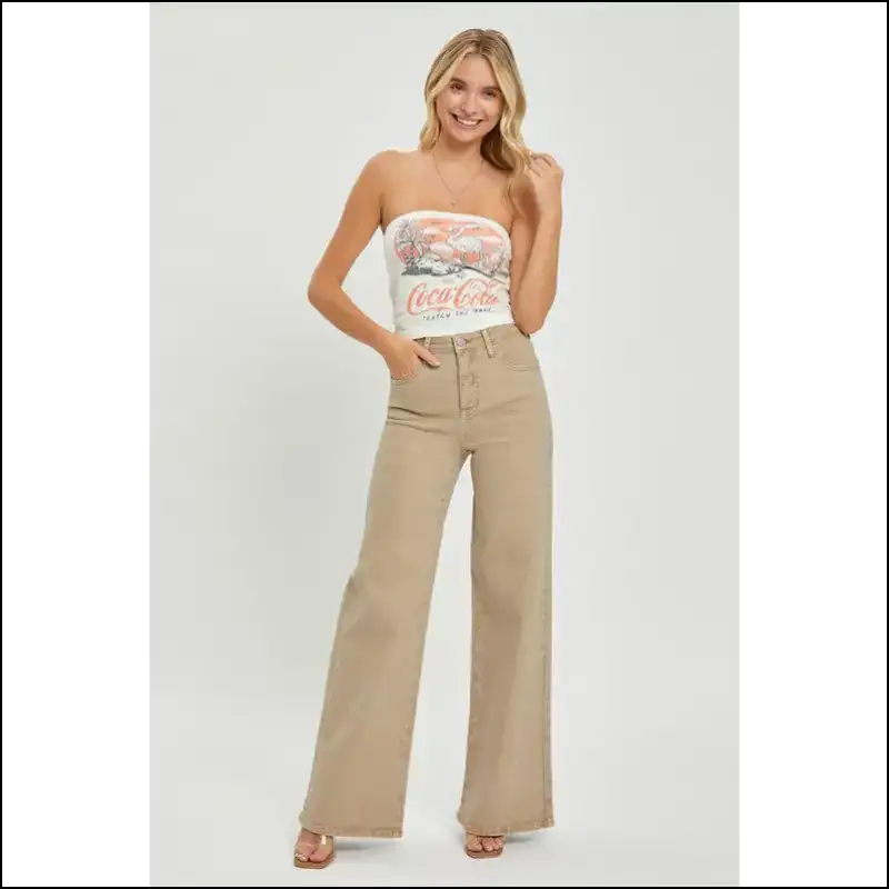 Own your Curves with Risen’s Tummy Control High Rise Wide Leg Magic! 🌟✨ - Jeans on Sale Worldwide Shipping
