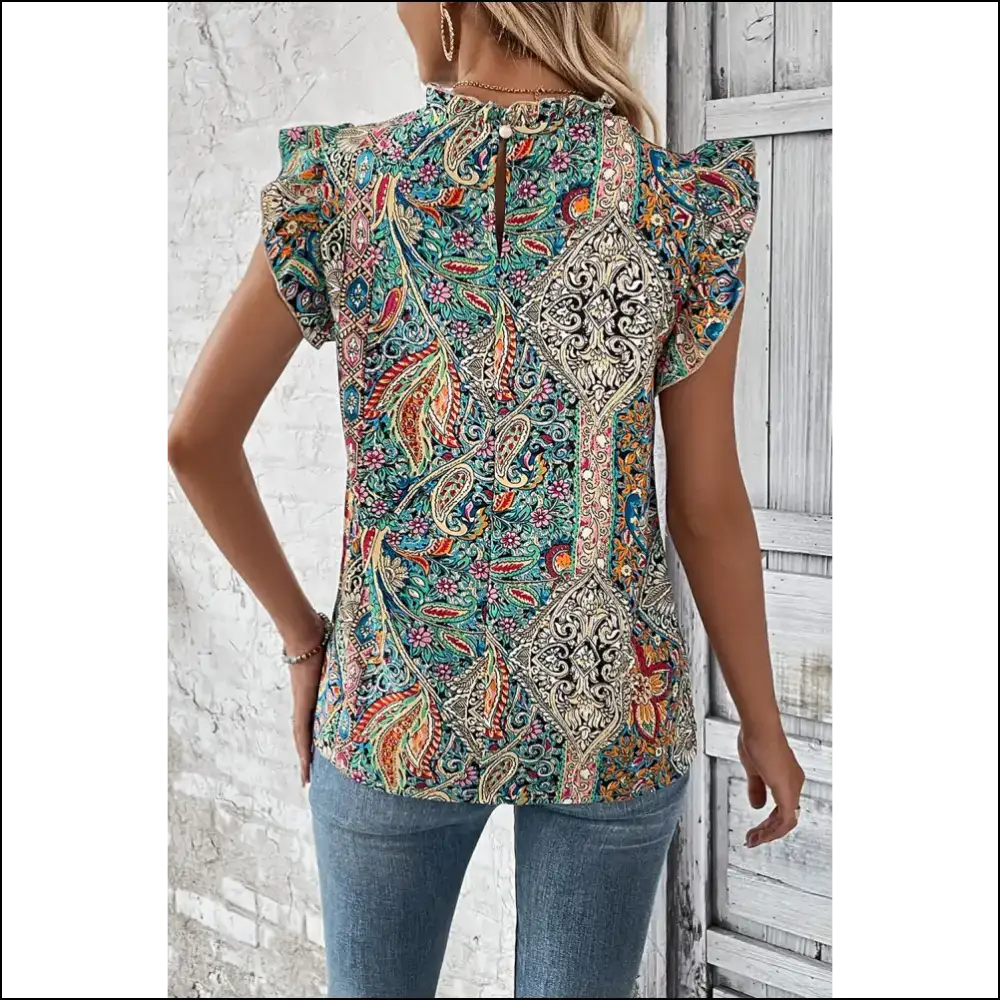 Paisley Pandemonium: when Multicolor Ethnic Goes Wild 🤪 at Needful Things! - Sleeveless Shirts Tank Tops on Sale Worldwide Shipping