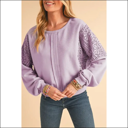Parchment Crochet Patchwork: Needful Things’ ?Did Grandma Knit This?’ Hoodie 👵 - Orchid Petal / s - Sweatshirts & Hoodies on Sale Worldwide S