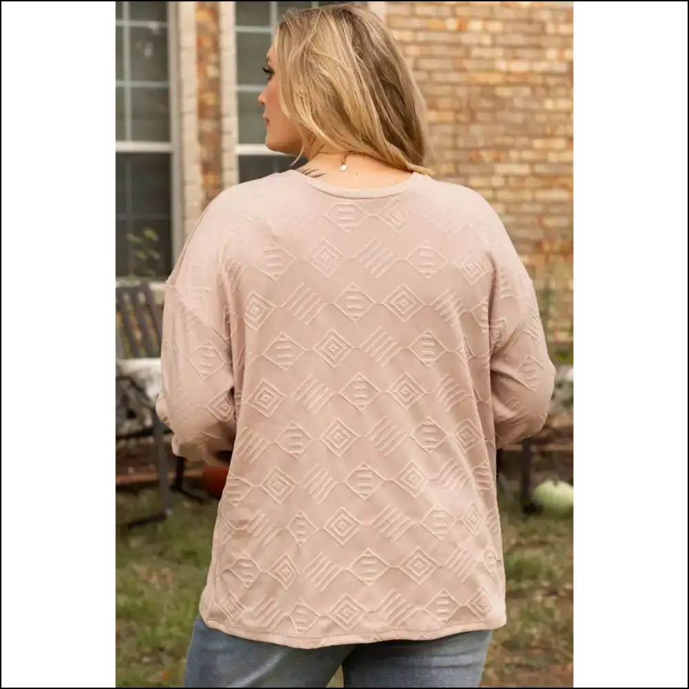 Parchment Perfection: Size Textured Drop Dead Gorgeous! 💀 Needful Things - Plus Tops on Sale Worldwide Shipping