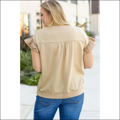 Parchment Ruffle Bowknot: Finally a Top that Loves your Curves! Needful Things. 😜 - Plus Size Tops on Sale Worldwide Shipping