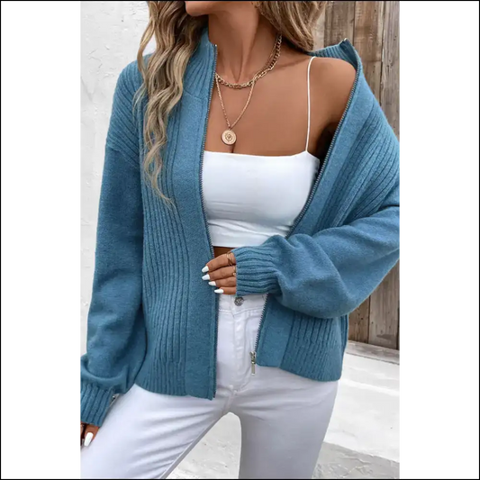 Peacock Blue Luxe Cardigan: so Fancy! Needful Things - s - Cardigans on Sale Worldwide Shipping