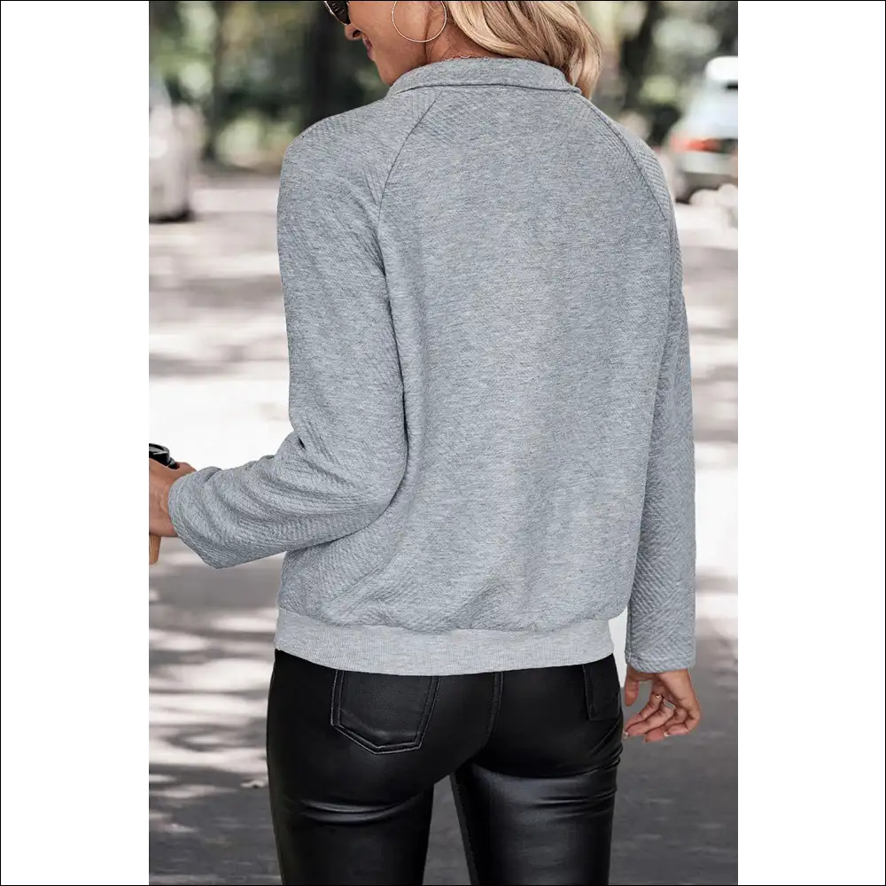 Perfee La Graphic Quarter-snap Sweatshirt - Sweatshirts & Hoodies on Sale Worldwide Shipping