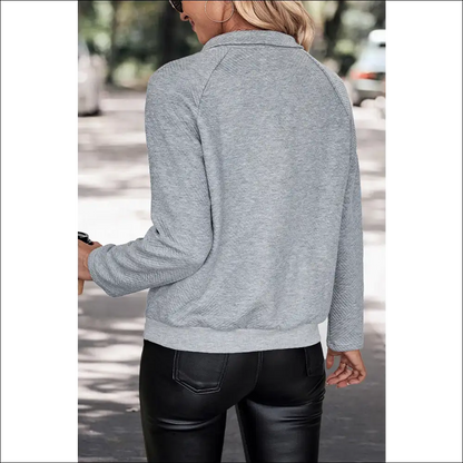 Perfee La Graphic Quarter-snap Sweatshirt - Sweatshirts & Hoodies on Sale Worldwide Shipping