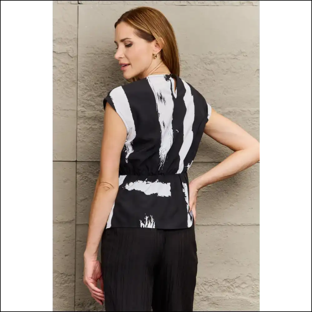 Perfee Playful Printed Round Neck Blouse - Blouses on Sale Worldwide Shipping