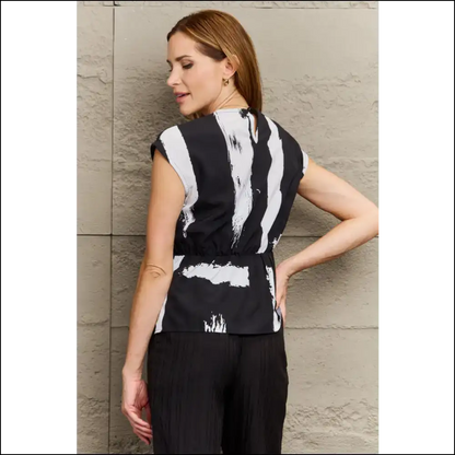 Perfee Playful Printed Round Neck Blouse - Blouses on Sale Worldwide Shipping