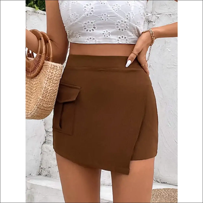 Perfee Pocketed High Waist Shorts - on Sale Worldwide Shipping