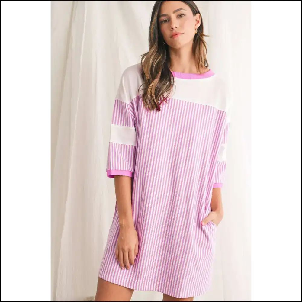 Phalaenopsis Striped Mini Dress: Cake-friendly Fashion! 🍰 Needful Things - Short Dresses on Sale Worldwide Shipping