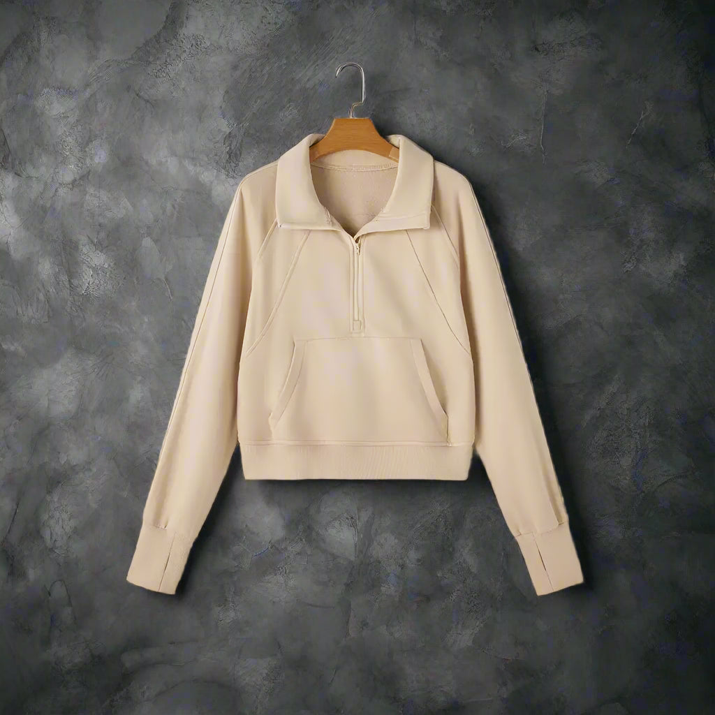 Phalaenopsis Zip: so Cozy Youll Actually Want to Leave the House 💅 Needful Things - Parchment / s - Sweatshirts & Hoodies on Sale Worldwide