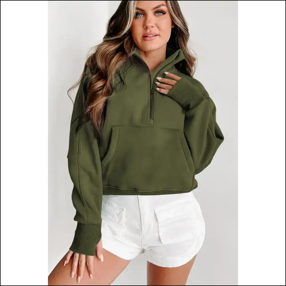 Phalaenopsis Zip: so Cozy Youll Actually Want to Leave the House 💅 Needful Things - Mist Green / s - Sweatshirts & Hoodies on Sale