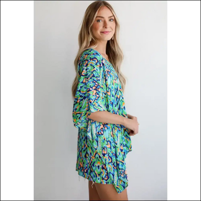 Pink Abstract Print Blouse your Closet’s New Best Friend - Blouses on Sale Worldwide Shipping
