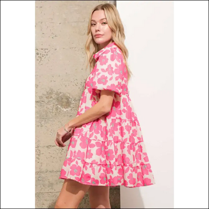 Pink Boho Floral Mini Dress: Dressed to Frill! 🌸 Needful Things - Short Dresses on Sale Worldwide Shipping
