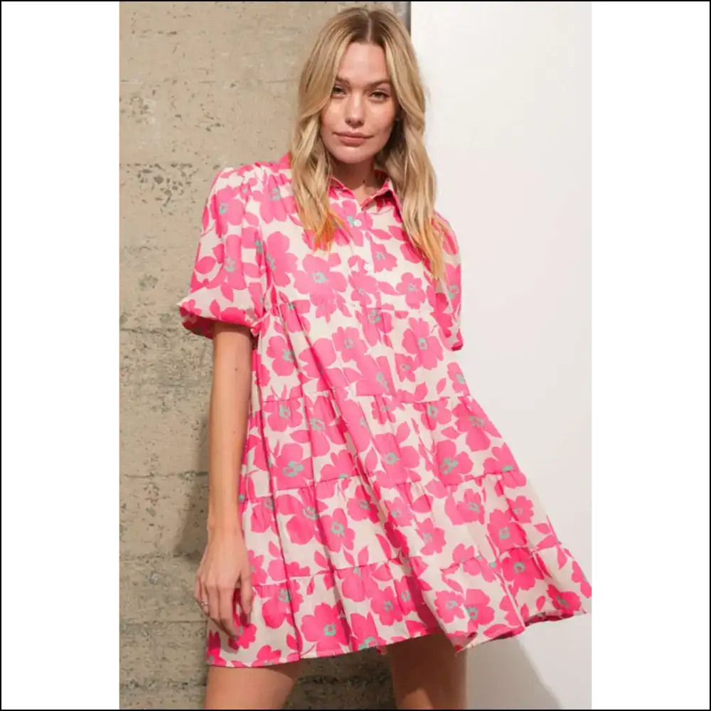 Pink Boho Floral Mini Dress: Dressed to Frill! 🌸 Needful Things - Short Dresses on Sale Worldwide Shipping