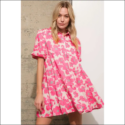 Pink Boho Floral Mini Dress: Dressed to Frill! 🌸 Needful Things - Short Dresses on Sale Worldwide Shipping
