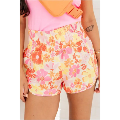 Pink Boho Floral Shorts: from ?Meh’ to Magnificent! Needful Things 🌸 - Orange / s - Shorts on Sale Worldwide Shipping
