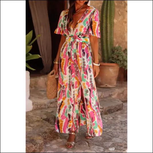Pink Boho Tie Dye: Dress so Good it Hurts (them not you 😈) Needful Things - s - Maxi Dresses on Sale Worldwide Shipping