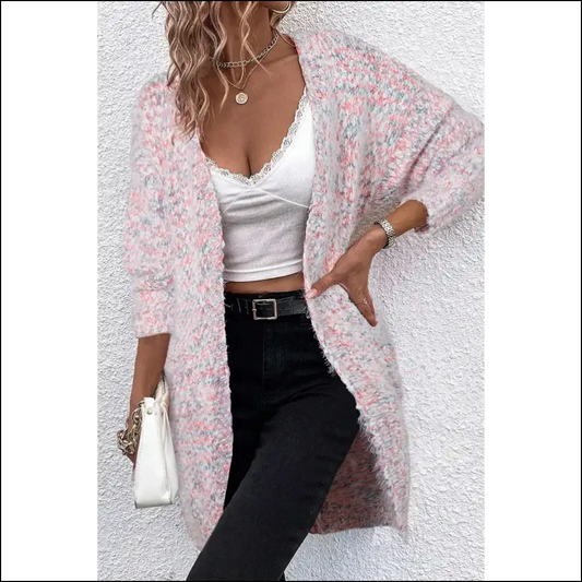 Pink Casual Open Cardigan: your Polyester Pal 💖 (needful Things) - s - Cardigans on Sale Worldwide Shipping