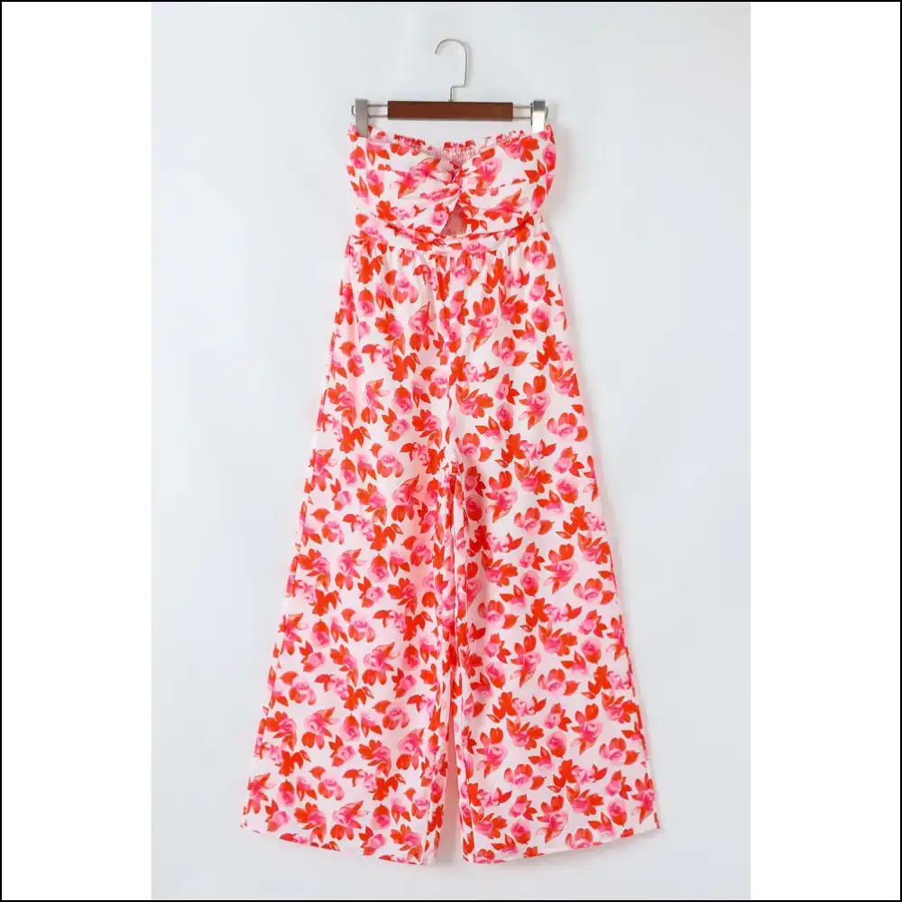Pink Floral Jumpsuit: so Good It’s Twisted Bandeau! 🌸 Needful Things - Jumpsuits & Rompers on Sale Worldwide Shipping