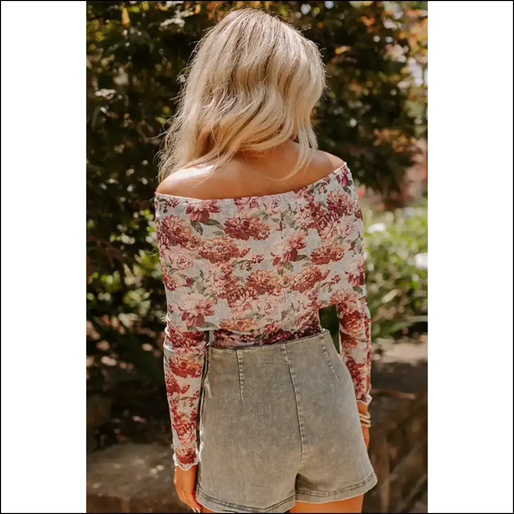Pink Floral Print Bodysuit: from Frumpy to Freakin Fabulous 🌸 Needful Things - Bodysuit on Sale Worldwide Shipping