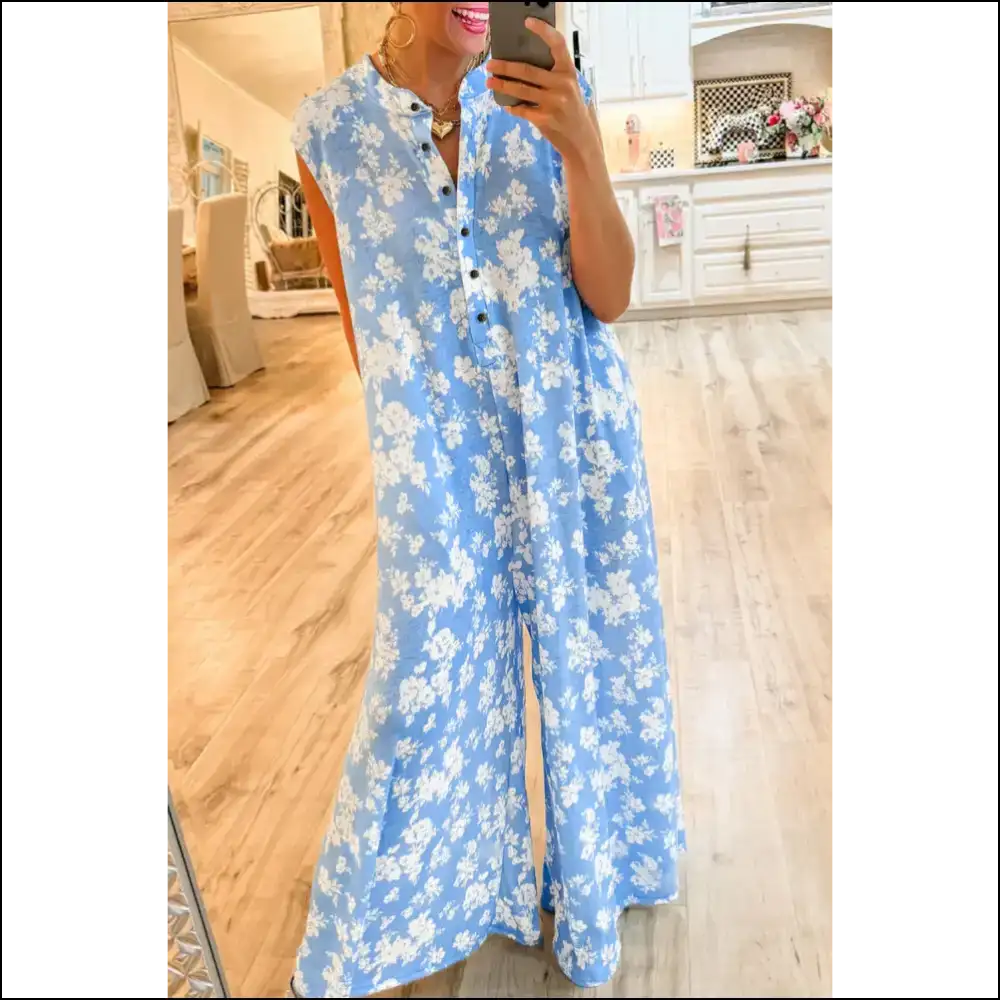 Pink Floral Print Jumpsuit: Wide Leg Fab 🌸 Needful Things! - Myosotis / s - Jumpsuits & Rompers on Sale Worldwide Shipping