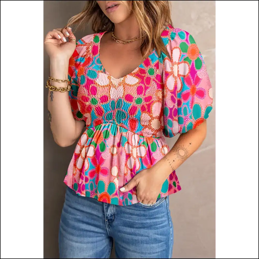 Pink Floral Puff Sleeve: Finally a Blouse that Doesn’t Suck 🌸 Needful Things - s - Blouses on Sale Worldwide Shipping