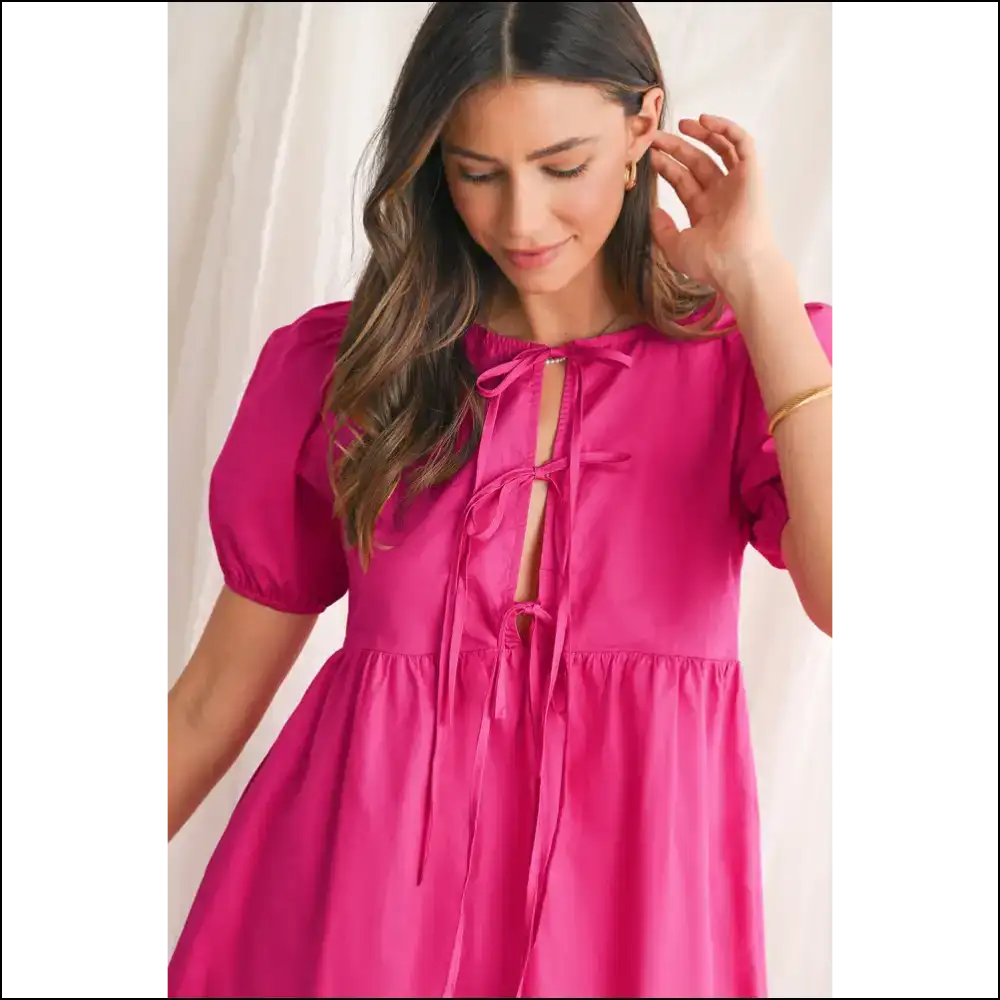 Pink Power Puff Perfection: a Needful Things Mini Dress! 💖🎀✨ - Short Dresses on Sale Worldwide Shipping
