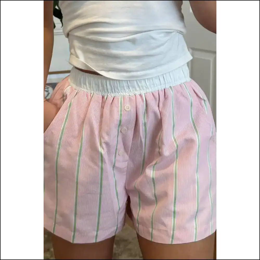 Pink Stripe Clashing Shorts: Pants Optional 🍑 Needful Things - Shorts on Sale Worldwide Shipping