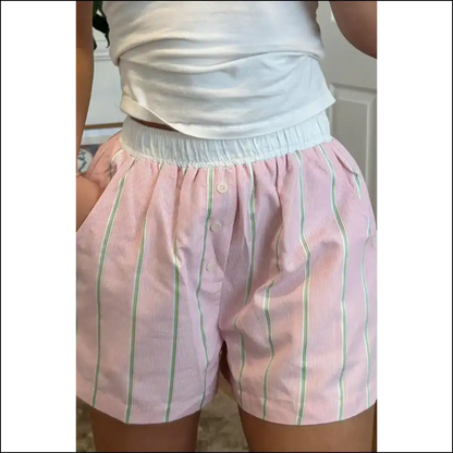 Pink Stripe Clashing Shorts: Pants Optional 🍑 Needful Things - Shorts on Sale Worldwide Shipping
