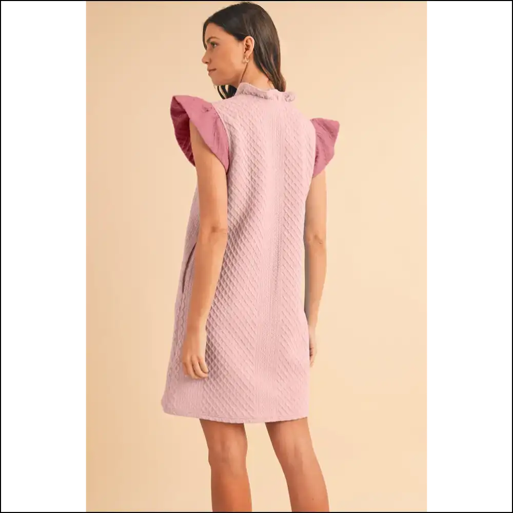 Pink Textured Puff Mini Dress: so Cute it Hurts 💖 Needful Things - Short Dresses on Sale Worldwide Shipping