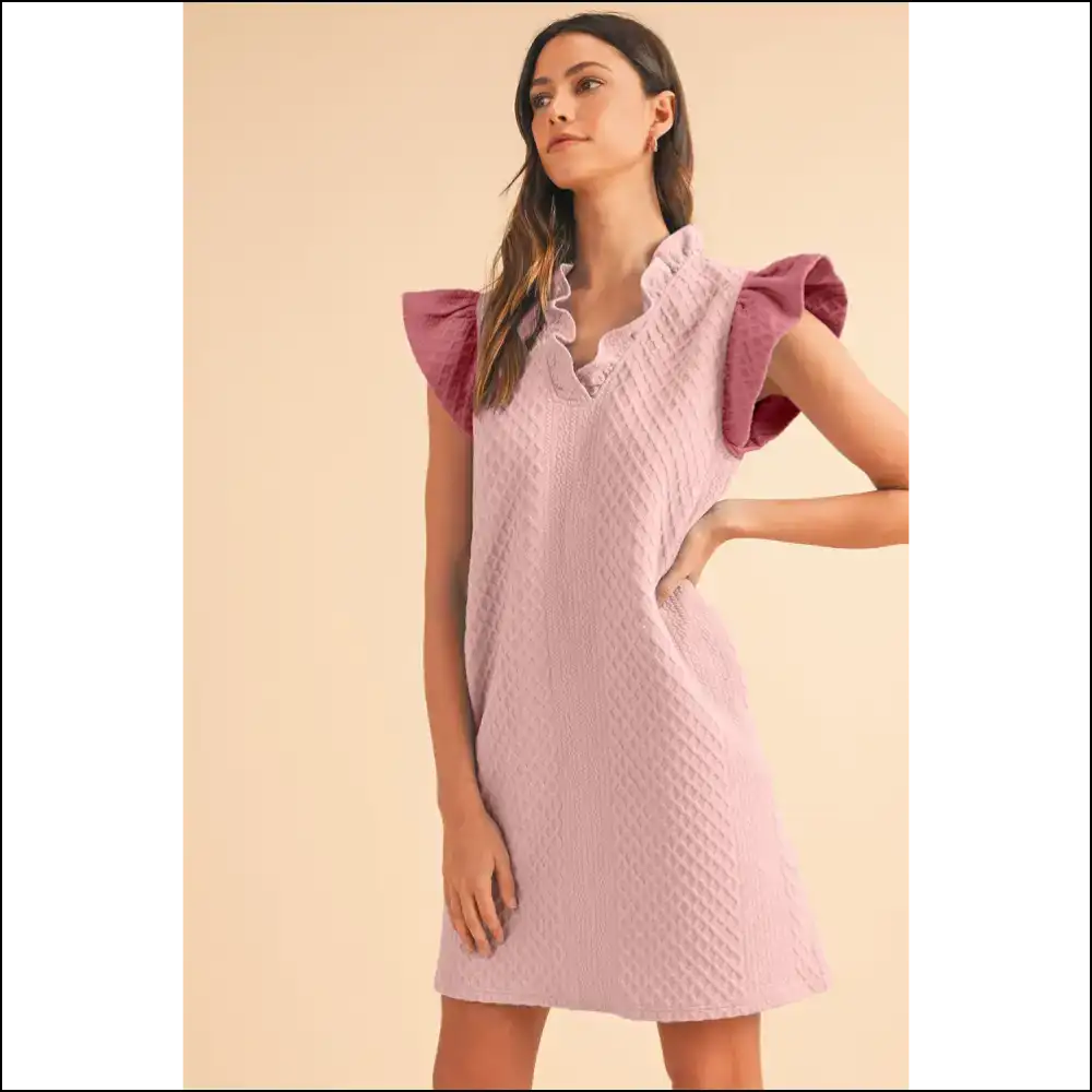 Pink Textured Puff Mini Dress: so Cute it Hurts 💖 Needful Things - Short Dresses on Sale Worldwide Shipping