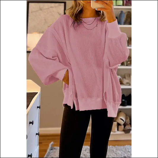 Pink Wfle Bishop Oversized Sweatshirt: Slay 💅 Needful Things - s - Sweatshirts & Hoodies on Sale Worldwide Shipping