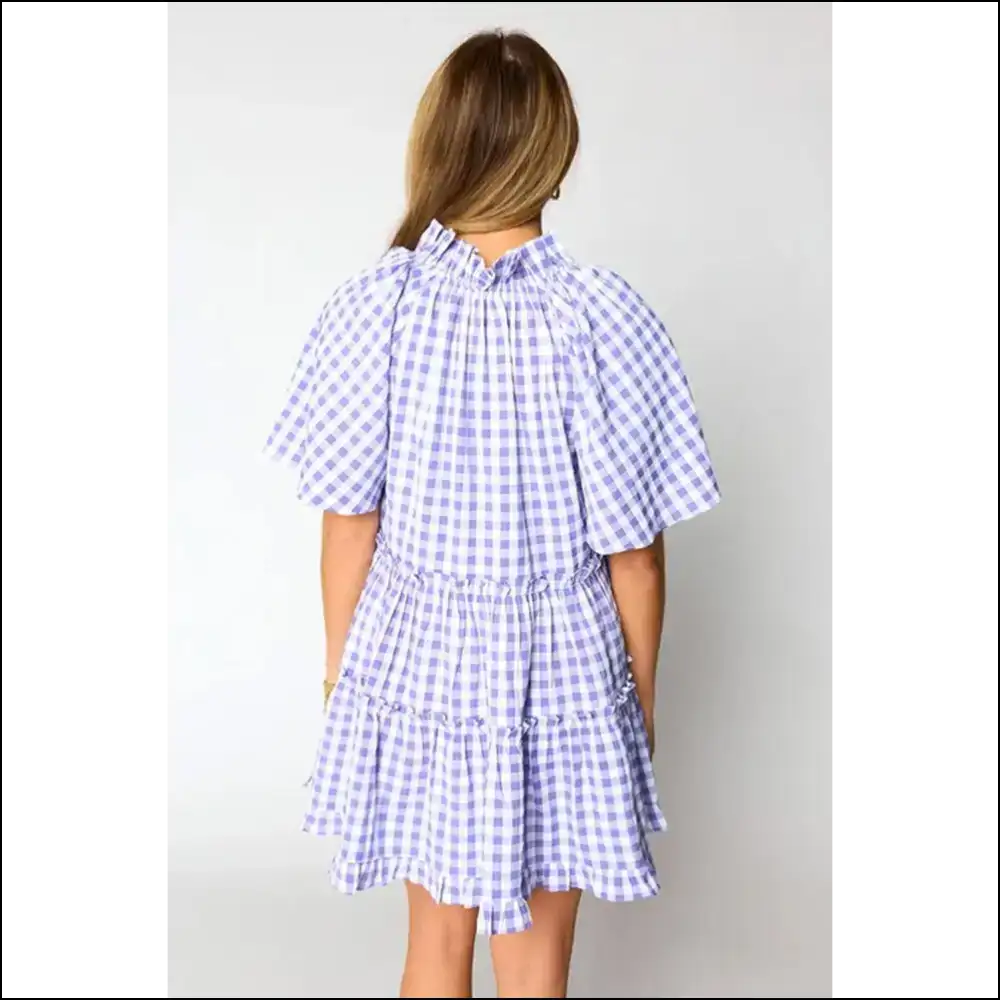 Plaid Frill Tiered Mini Dress: Dangerously Cute Needful Things - Short Dresses on Sale Worldwide Shipping