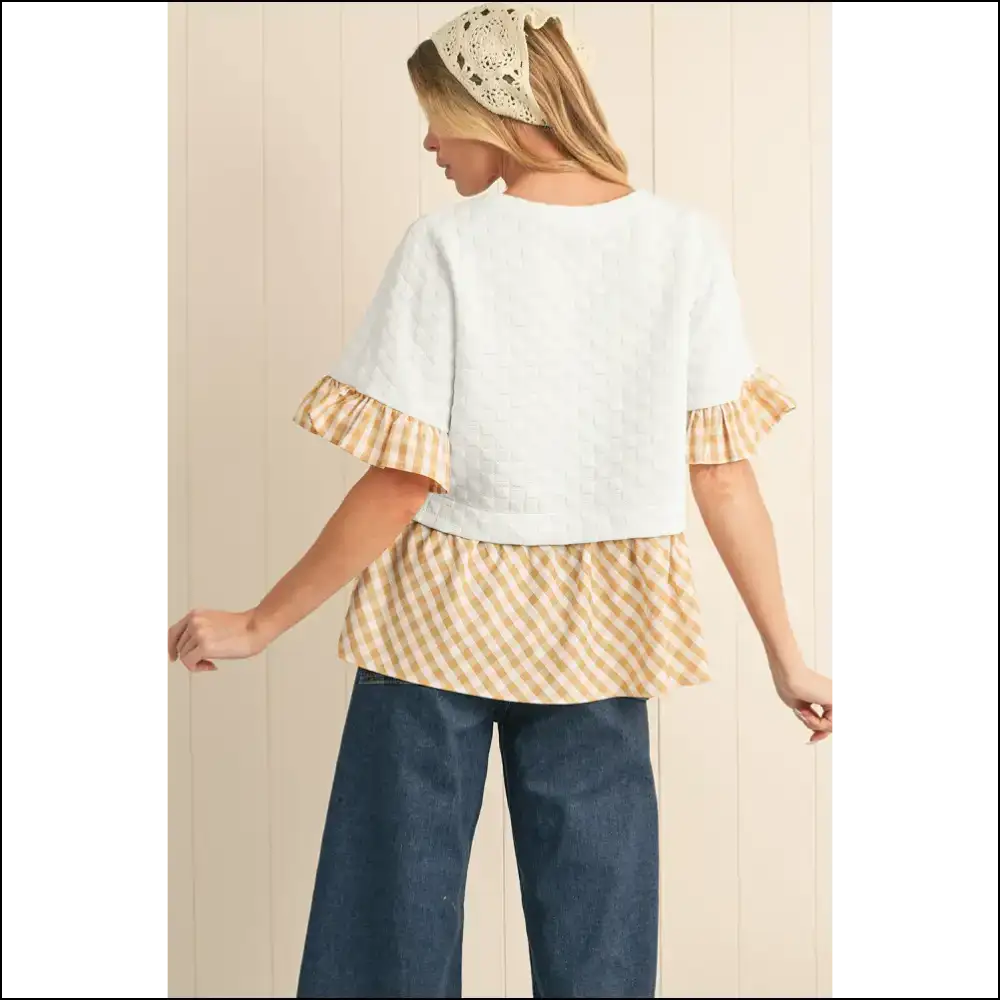 Plaid to Meet you I’m Chic White! 🤣 Needful Things - Blouses on Sale Worldwide Shipping