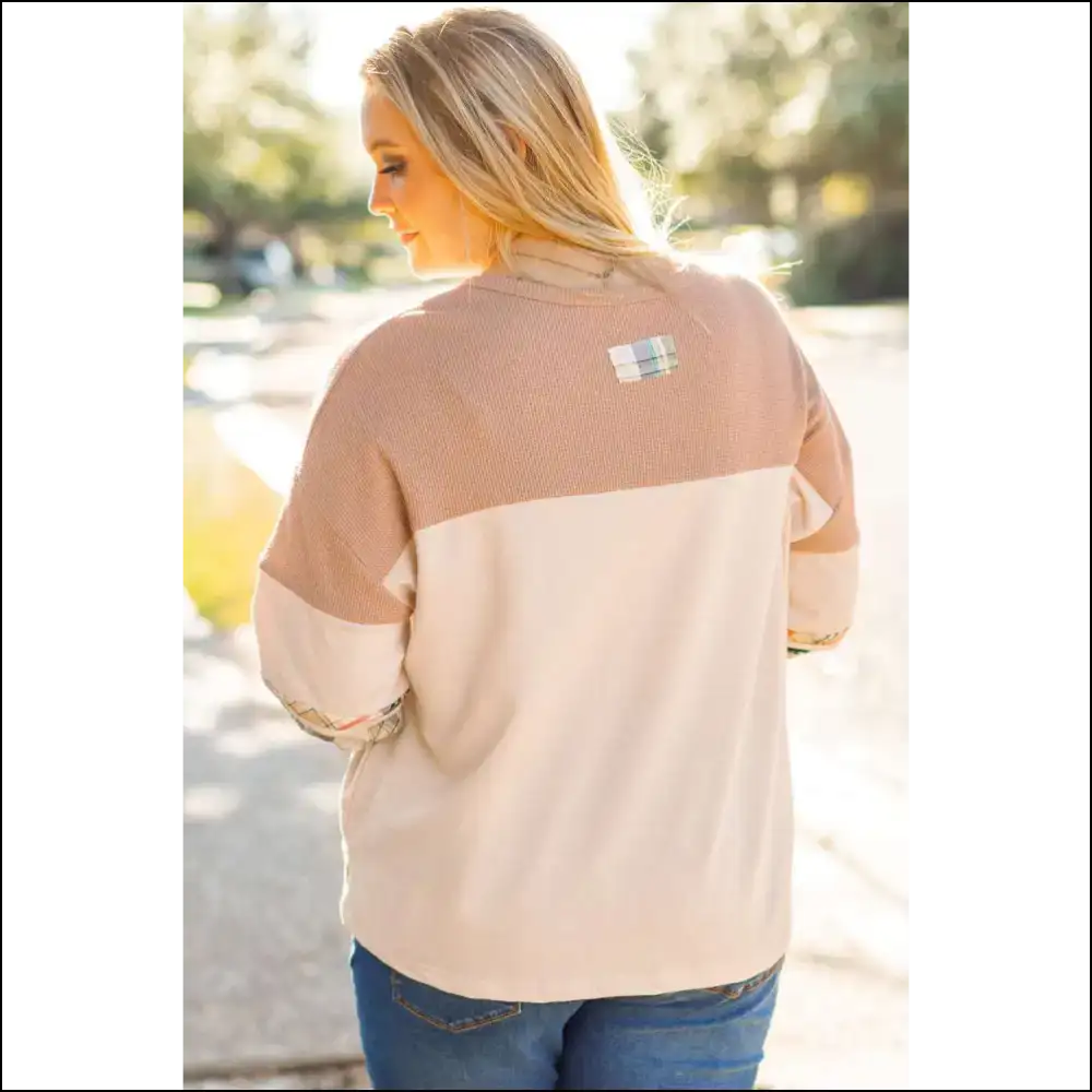 Plaid Wfle Henley: so Comfy Youll Forget your Size 😜 Needful Things - Plus Tops on Sale Worldwide Shipping