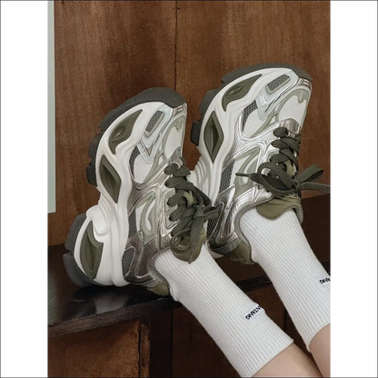 Playful Contrast Chunky Platform Athletic Shoes - on Sale Worldwide Shipping