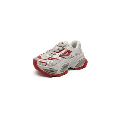 Playful Contrast Chunky Platform Athletic Shoes - Red / 35(us4) - on Sale Worldwide Shipping