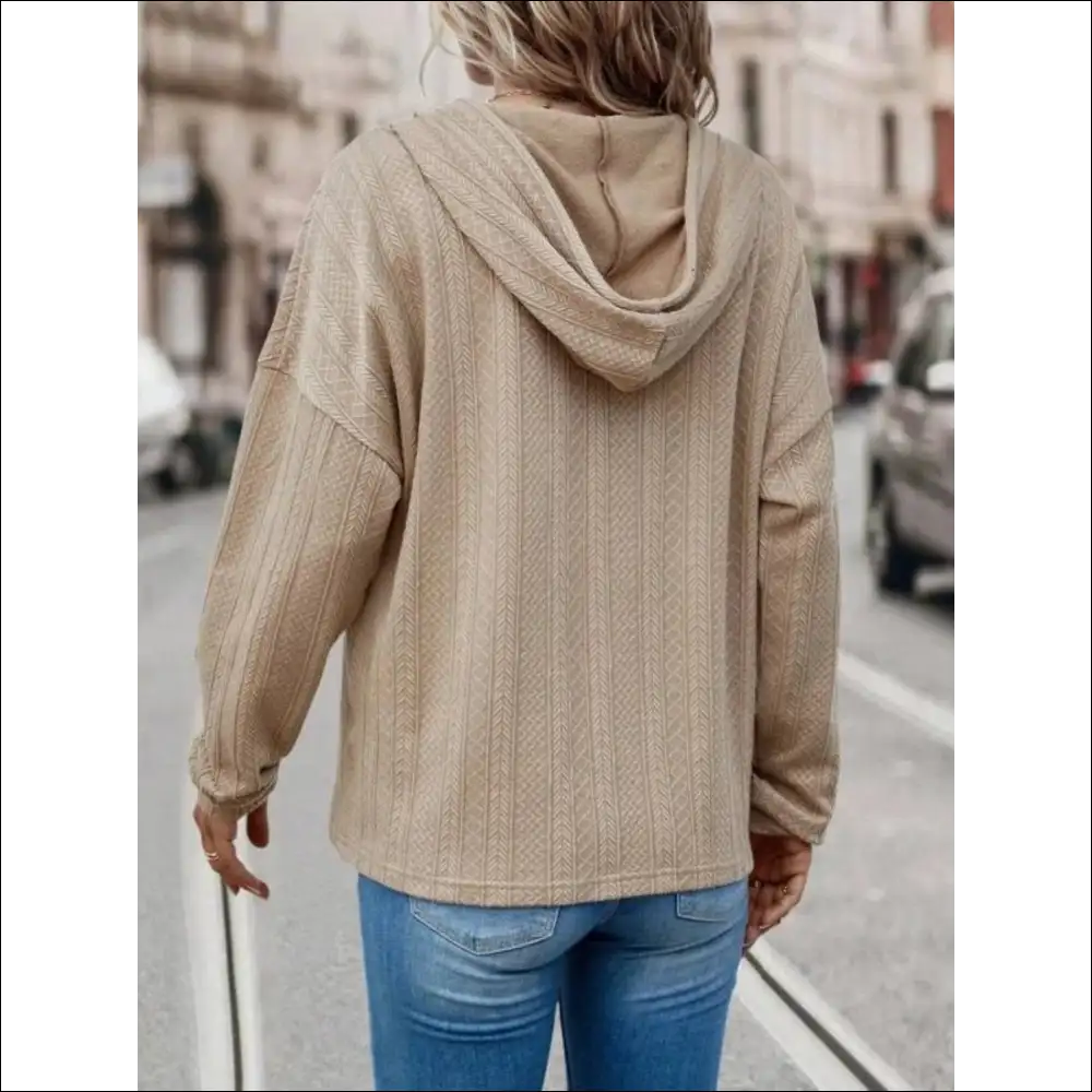 Playful Drawstring Dropped Shoulder Long Sleeve Hoodie - Hoodies Sweatshirts & on Sale Worldwide Shipping