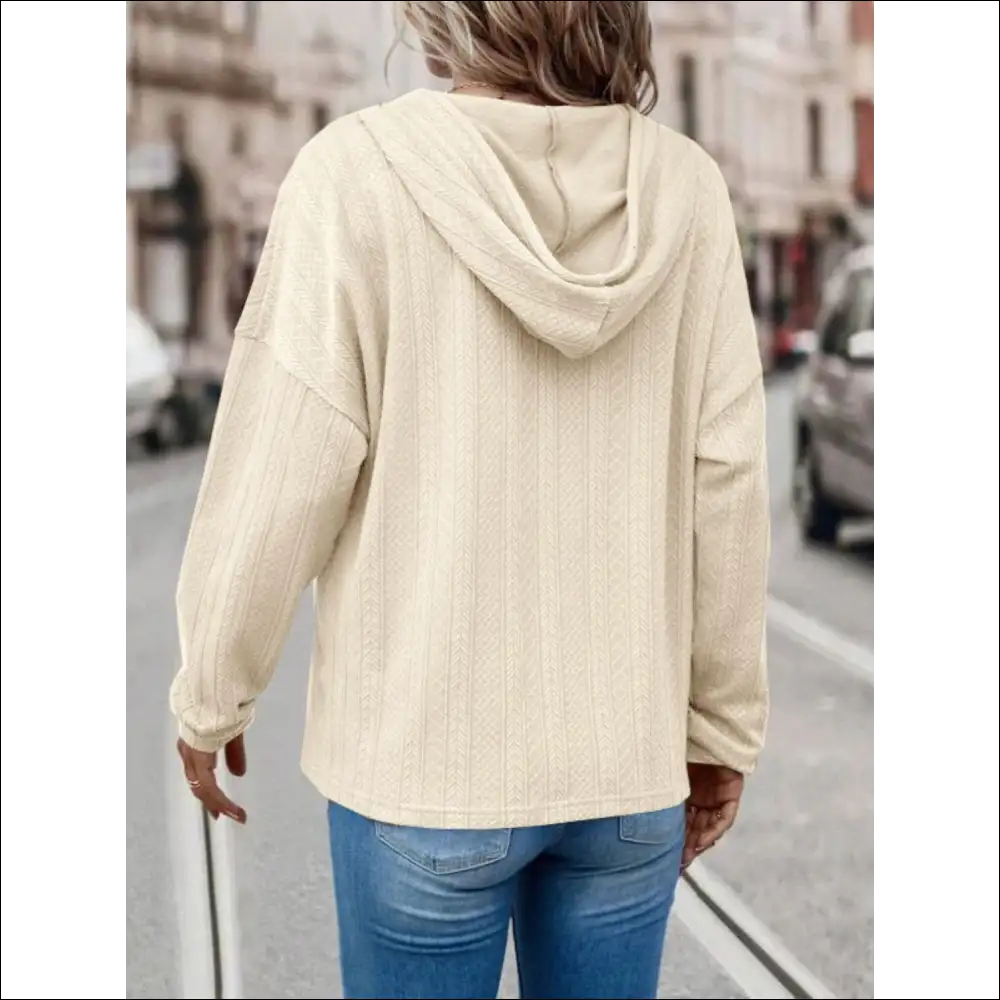 Playful Drawstring Dropped Shoulder Long Sleeve Hoodie - Hoodies Sweatshirts & on Sale Worldwide Shipping