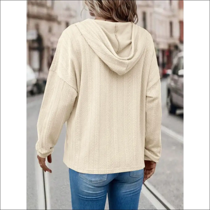 Playful Drawstring Dropped Shoulder Long Sleeve Hoodie - Hoodies Sweatshirts & on Sale Worldwide Shipping