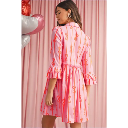 Playful Pink Bowknot Dress: Dangerously Cute from Needful Things 🎀😉 - Short Dresses on Sale Worldwide Shipping