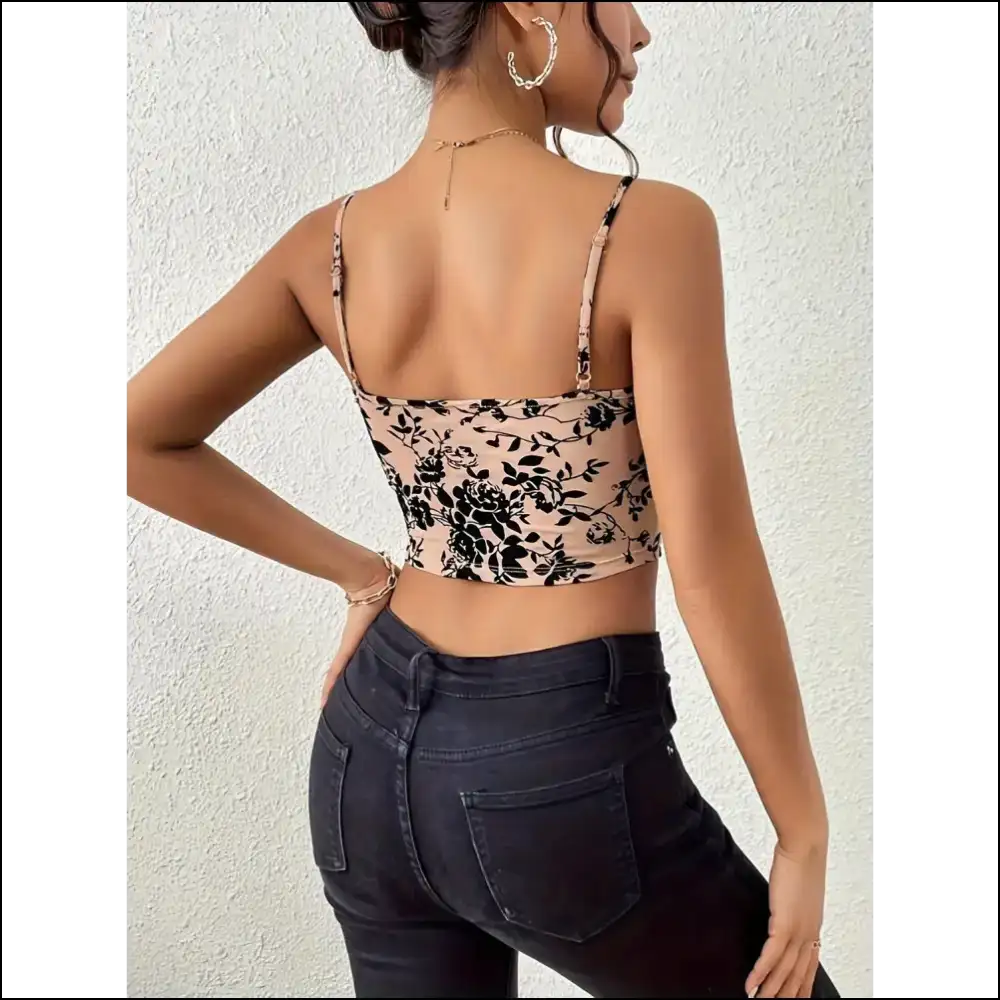 Playful Printed Scoop Neck Cami - Tank Tops on Sale Worldwide Shipping
