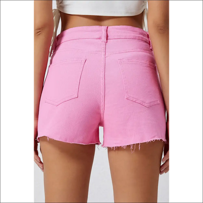 Playfully Distressed Denim Shorts - on Sale Worldwide Shipping
