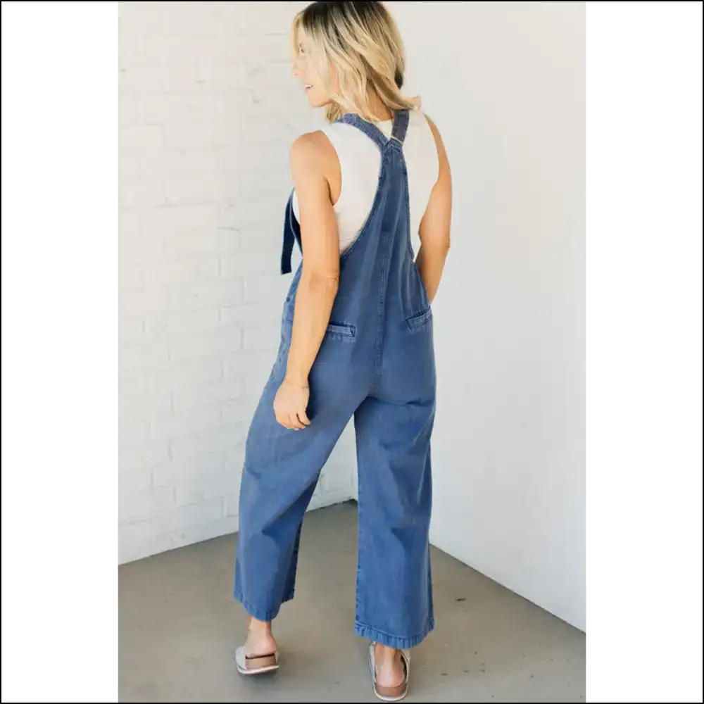 Prussian Blue Wide Leg Denim Jumpsuit: Pants Optional! 👖 Needful Things - Jumpsuits & Rompers on Sale Worldwide Shipping
