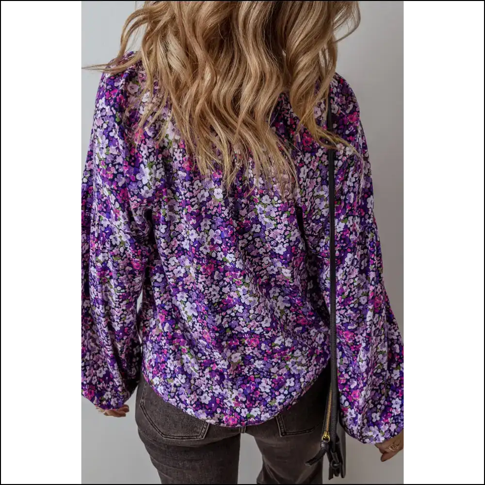 Purple Boho Ditsy Floral: from Wallflower to Wildflower 💜🌼 Needful Things - Blouses on Sale Worldwide Shipping