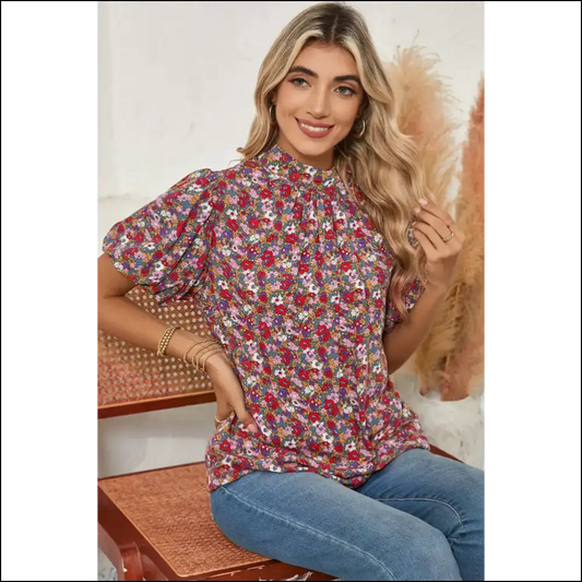 Purple Boho Floral: so Cute it Hurts 💜 Needful Things - s - Blouses on Sale Worldwide Shipping