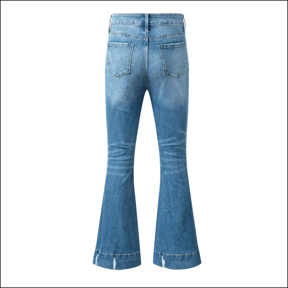 Purr-fectly Comfortable: Unlock your Inner Fashionista in Cat’s Whisker Bootcut! 🐾 - Jeans on Sale Worldwide Shipping