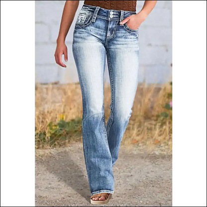 Put your Pants on the Stars with Starry Nights Bootcut Jeans! 🌌✨ - Light / 2xl - Jeans on Sale Worldwide Shipping