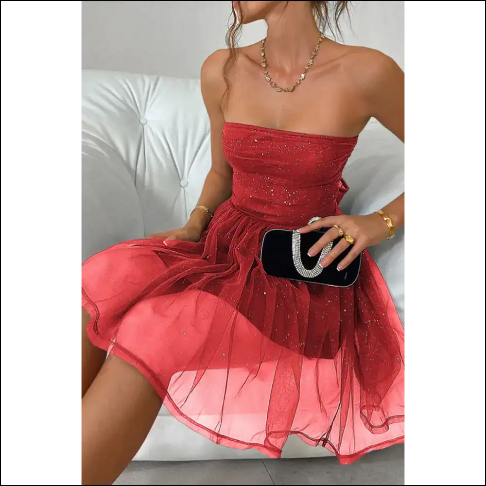 Racing Red Glitter High: my Bad Secret Weapon from Needful Things 😈 - Short Dresses on Sale Worldwide Shipping